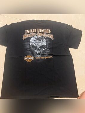 Harley-Davidson Black Palm Beach Skull Graphic Tee